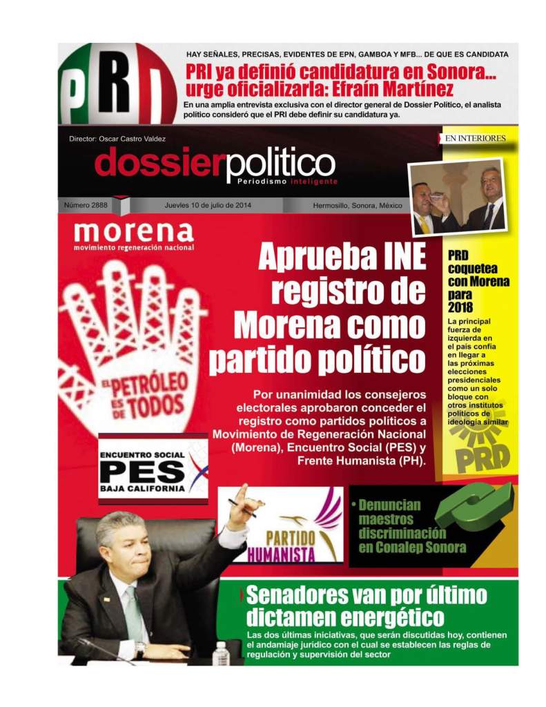 PRI ya definió candidatura en Sonora… urge oficializarla: Efraín Martínez | Dossier Político