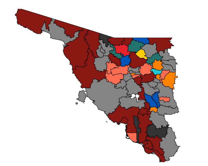 Alcaldías ganadas por los partidos en la contienda para el periodo 2021-2024, de acuerdo al PREP | Dossier Político