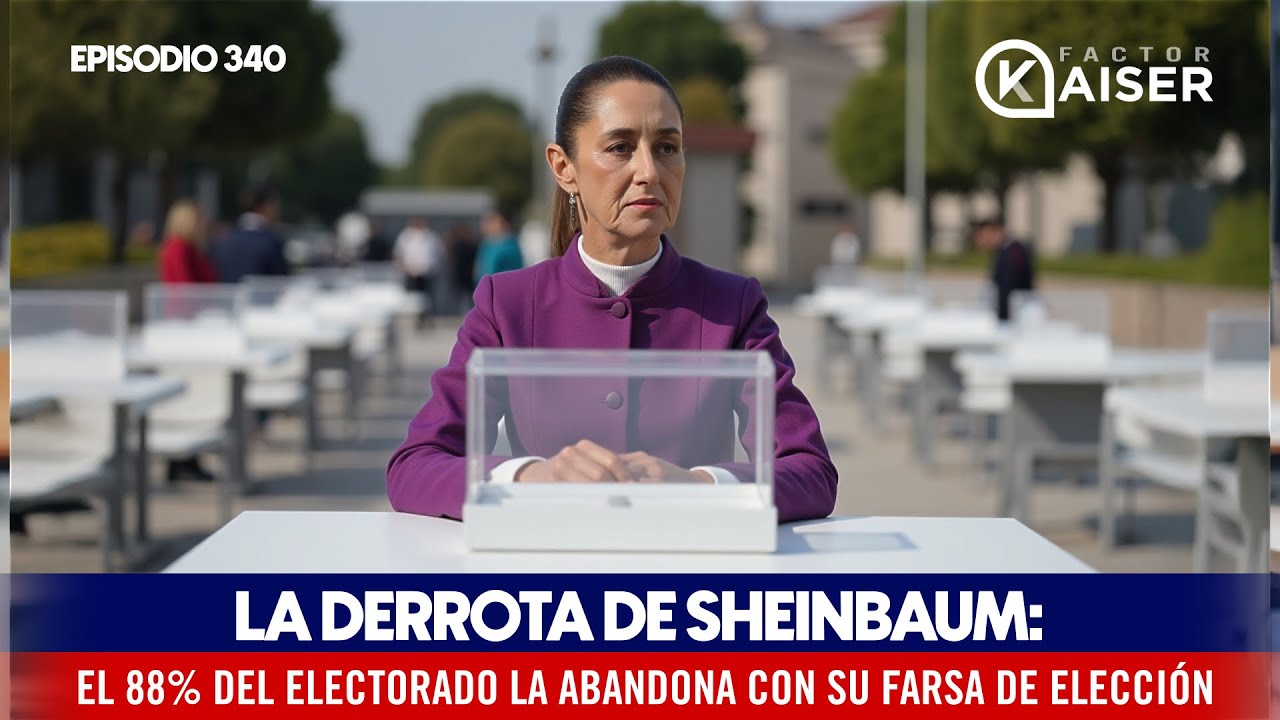La #DERROTA de #Sheinbaum: el 88% del electorado la abandona con su #farsa de #elección | Factor Kaiser • Episodio 340